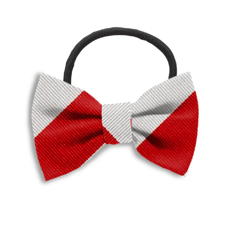 Collegiate Red and Silver - Hair Bows