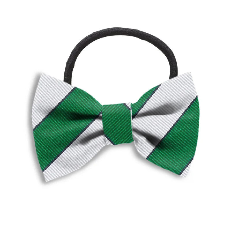 Scholastic Green/White - Hair Bows