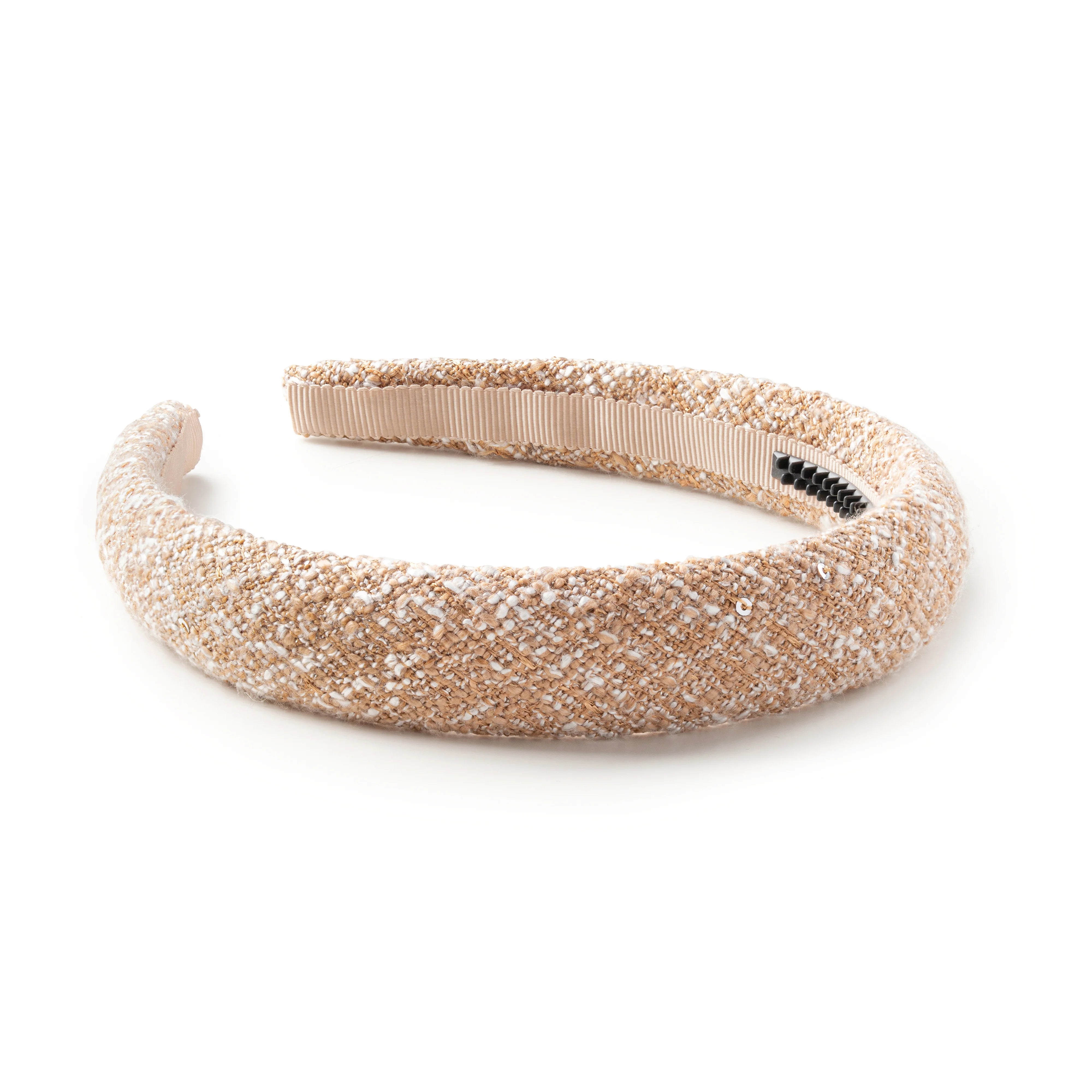 Halo Luxe Clara Tweed Padded Headband - Caramel