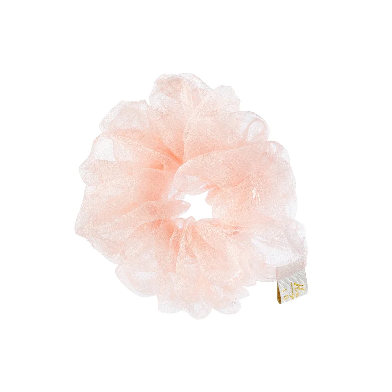 Halo Luxe Emma Organza Scrunchie - Peach