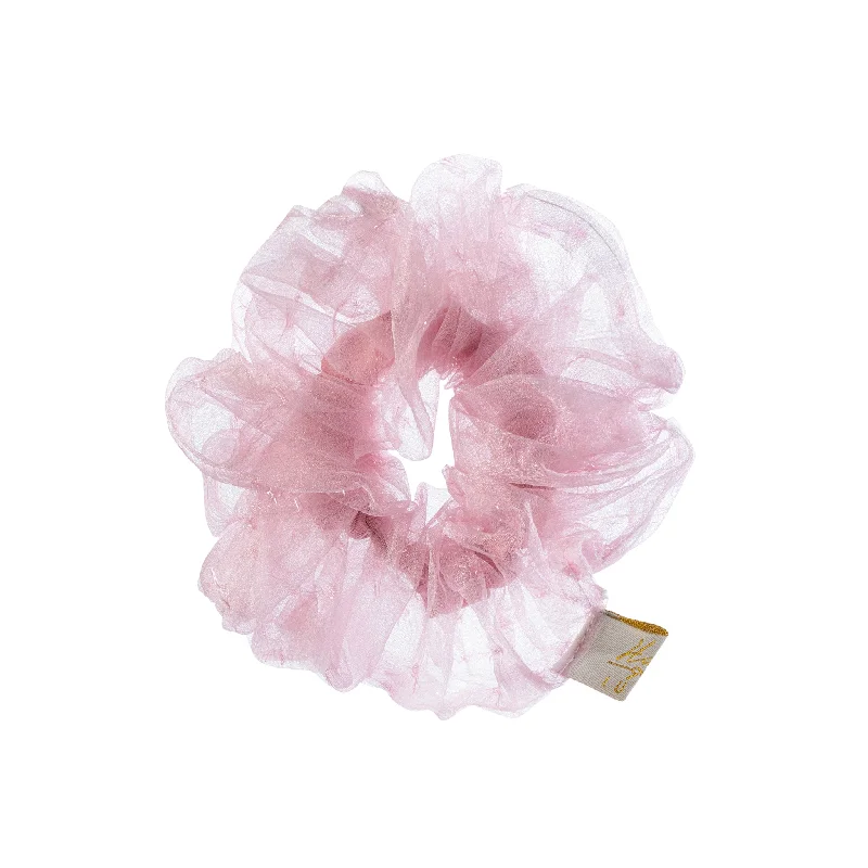 Halo Luxe Emma Organza Scrunchie - Pink