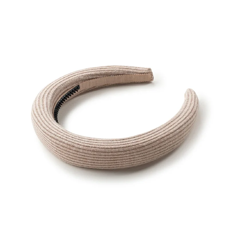 Halo Luxe Eva Ribbed Knit Padded Headband - Oatmeal