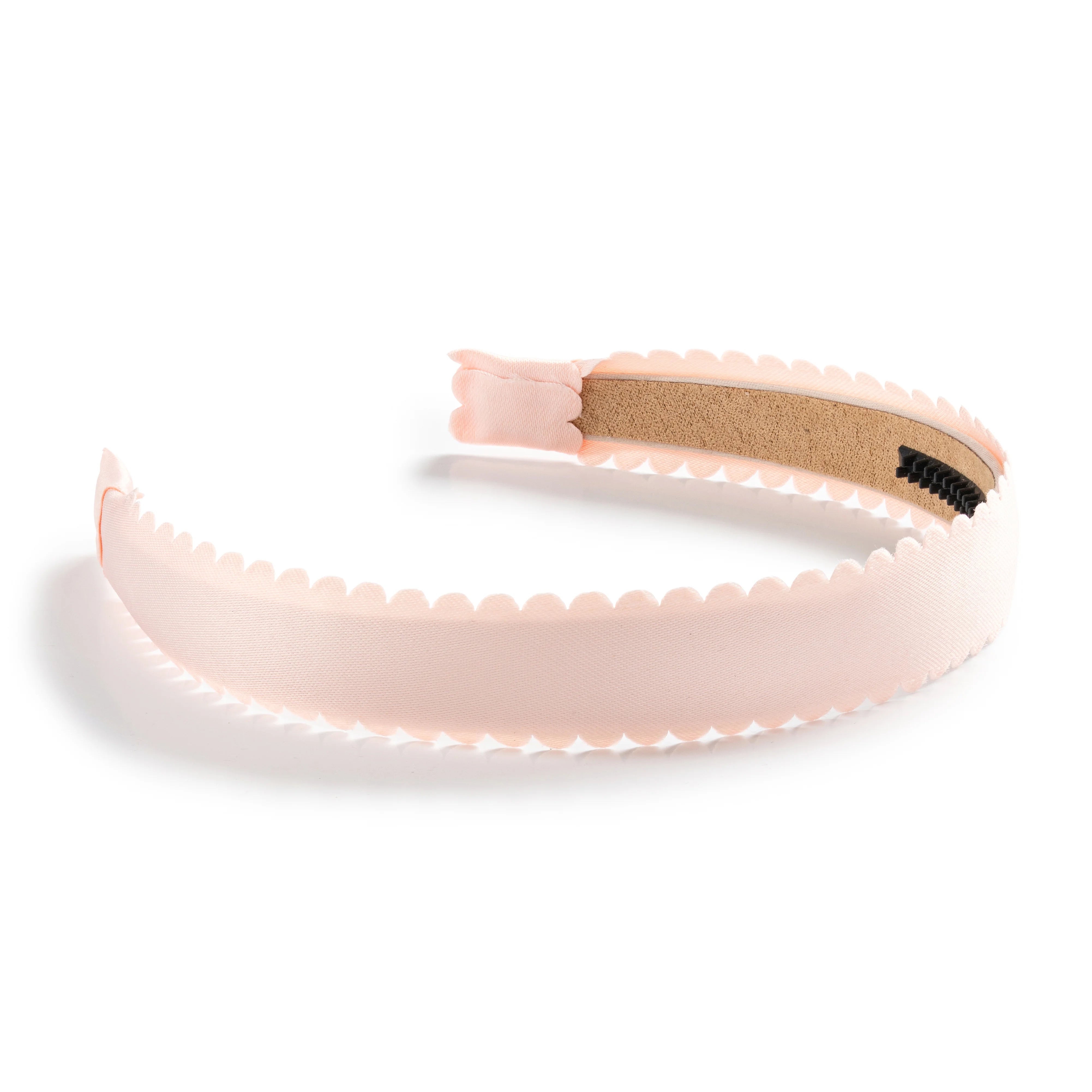 Halo Luxe Gumdrop Scalloped Satin Headband - Ballet Slipper