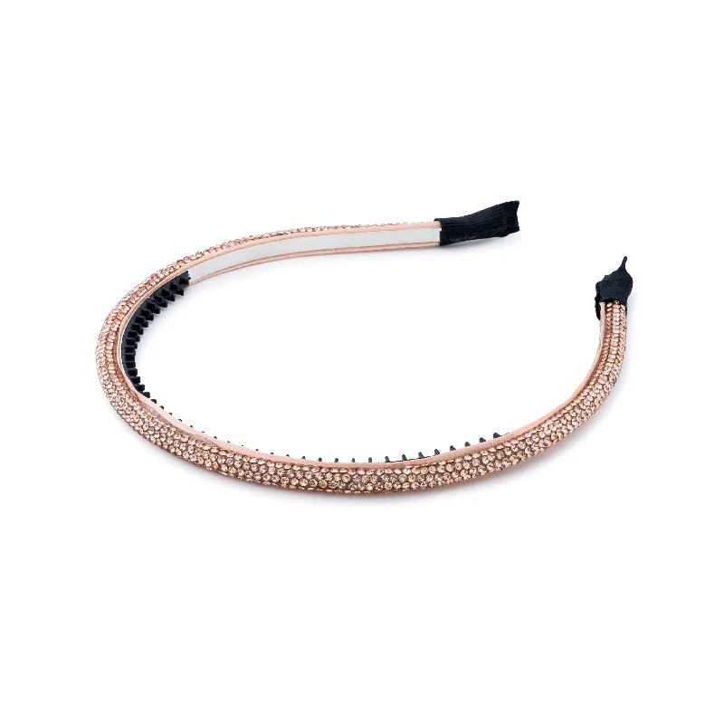 Halo Luxe Ice Crystal Headband - Rose Gold