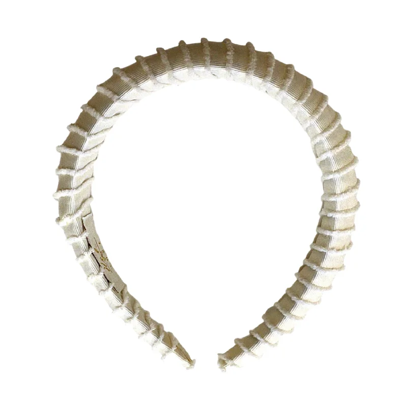 Halo Luxe Noa Fringe Headband - Ecru