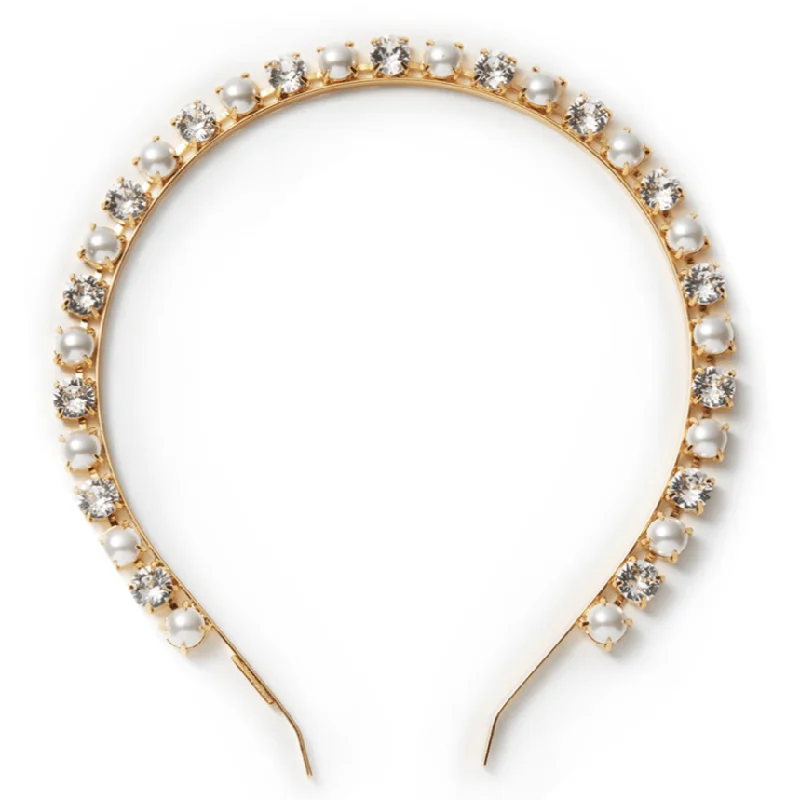 Pearl and Crystal Simple Headband