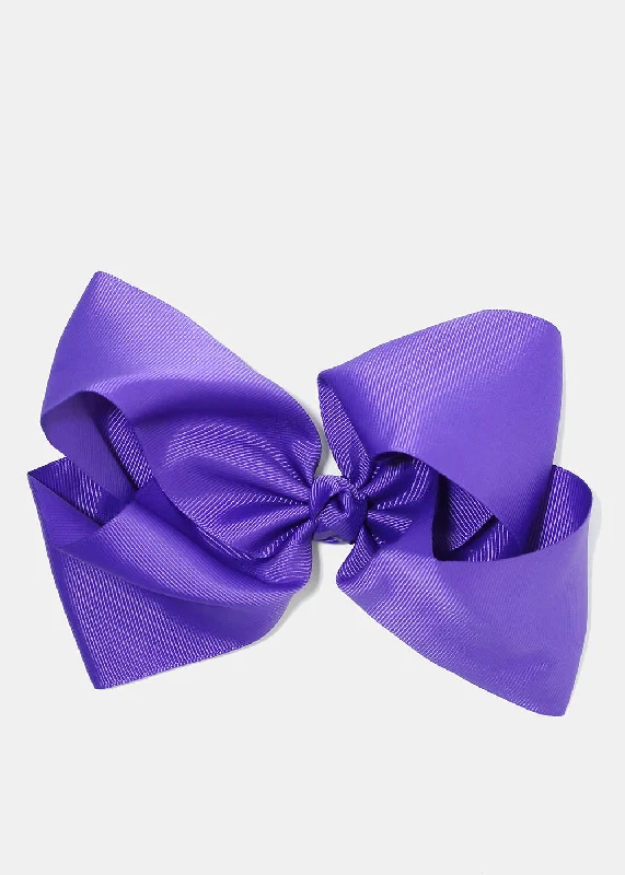 Large Purple Hair Bow