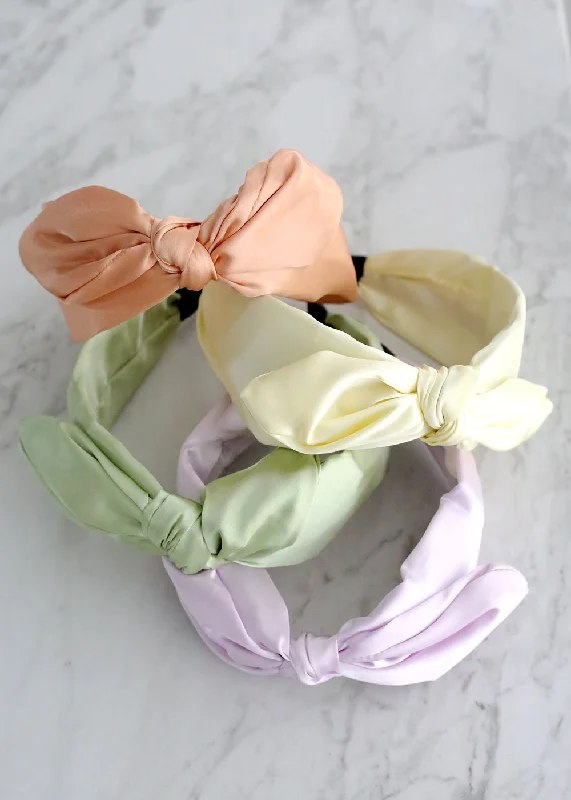 Satin Headband with Bow