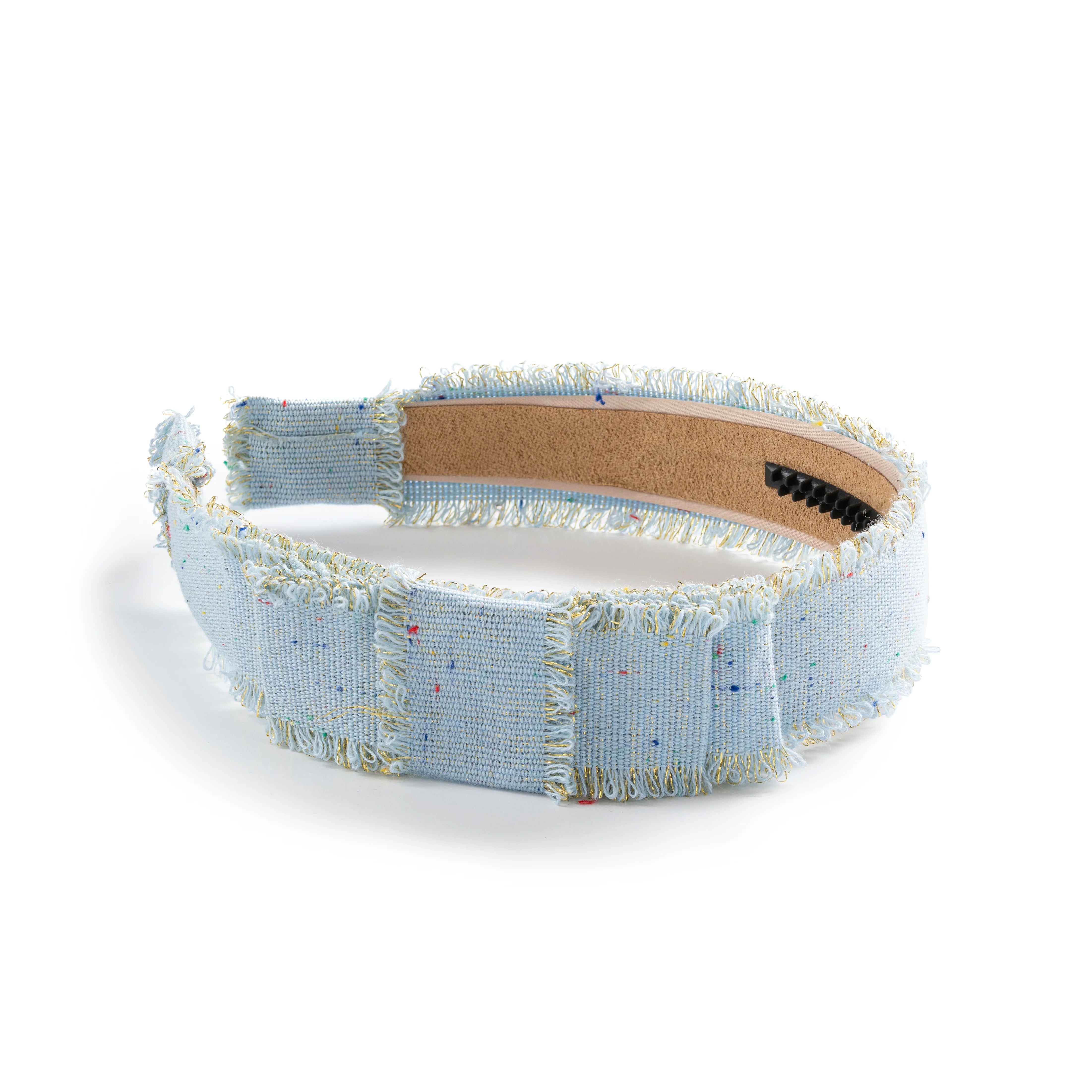 Halo Luxe Sweetie Linen Fringe Headband - Powder Blue