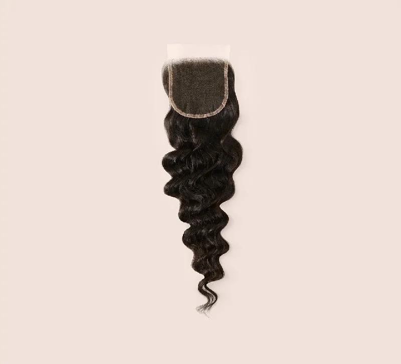 wigs for long faces -Peruvian Loose Wave 4x4 HD Lace Closures