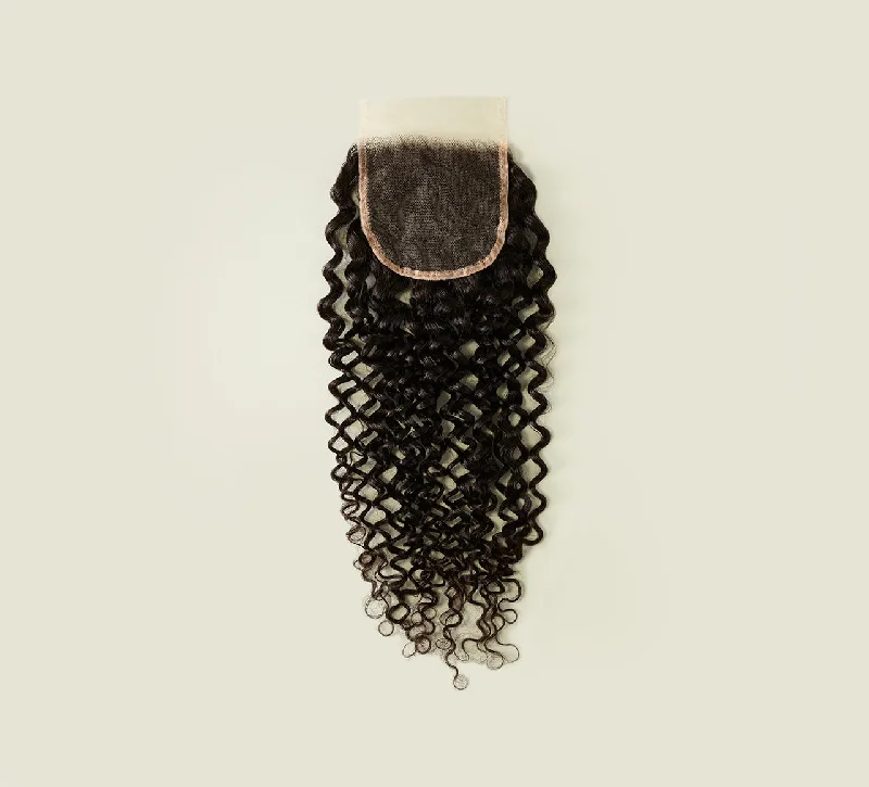 high-density wigs for women -Peruvian Water Wave 4x4 HD Lace Closures