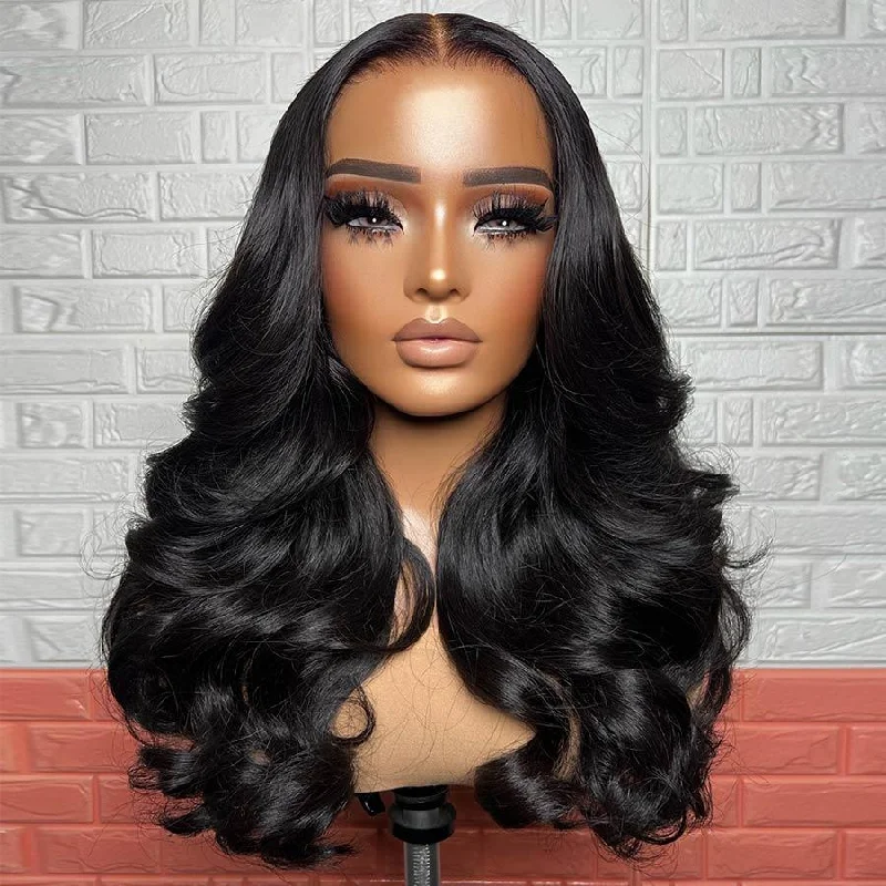 wigs for cosplay events -Upgrade 13X6 Full Frontal Skinlike Real HD Lace Wig Body Wave Pre Plucked Hairline