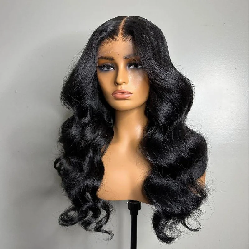 full coverage wigs for women -WOWANGEL 13X6 HD Lace Full Frontal Wigs Premium Raw Hair Body Wave