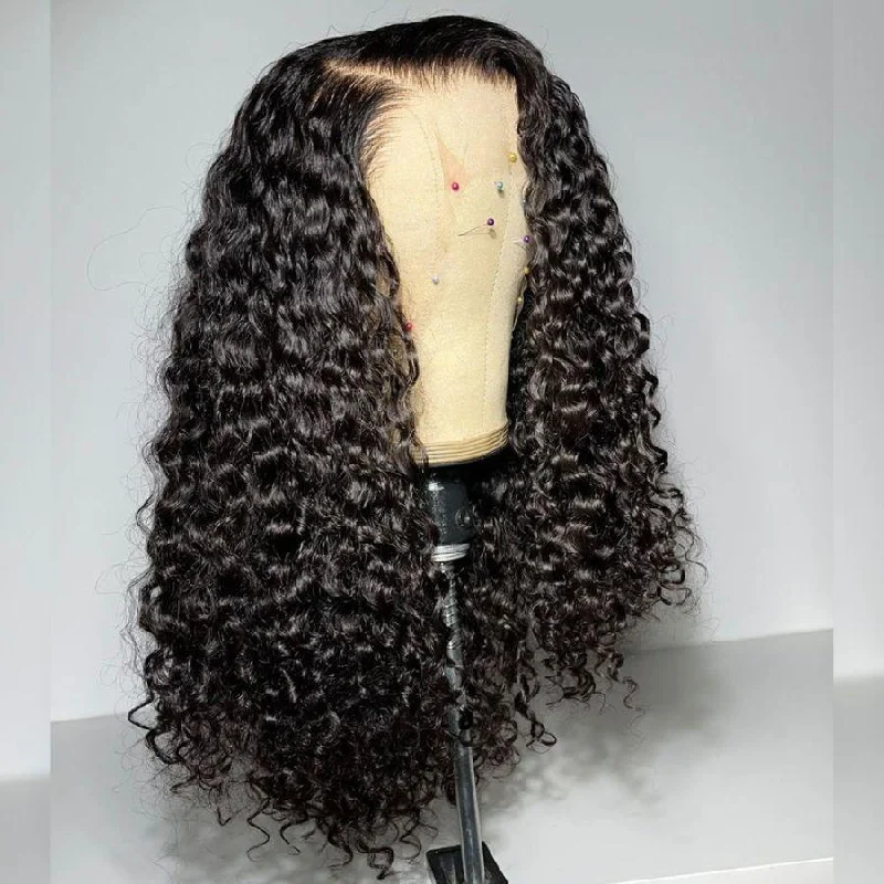 lace front wigs for sale -WOWANGEL 13X6 Skinlike Real HD Lace Front Wig Deep Curly Glueless Wig