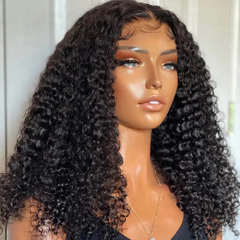 natural looking wigs for women -WOWANGEL 5x5 HD Lace Closure Wig Deep Curly | USA Overnight Shipping