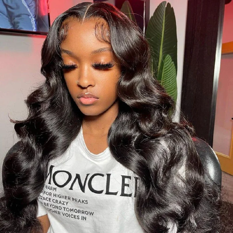 wigs for summer weather -WOWANGEL Skinlike Real HD Lace 13X6 Full Frontal Wig Body Wave Pre Plucked