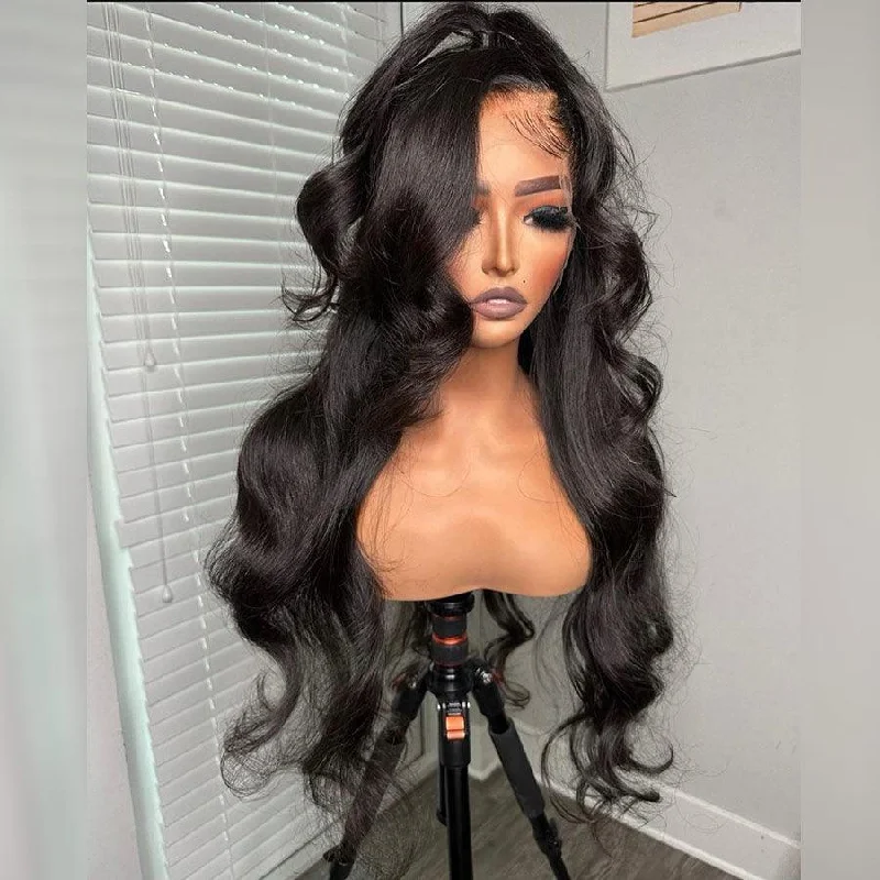 full lace wigs for black women -WOWANGEL Skinlike Real HD Lace 360 Full Frontal Wig Body Wave Pre Plucked Clean Hairline