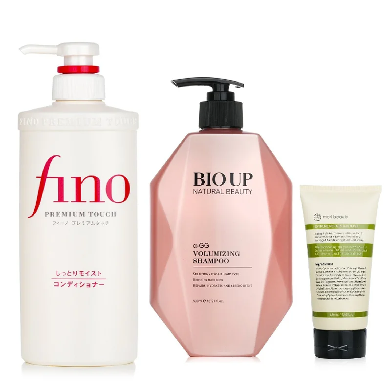 Shiseido Shiseido Hair Conditione 550ml + Natural Beauty BIO UP Shampoo 500ml + mori beauty  Hair Mask 180ml  3pcs