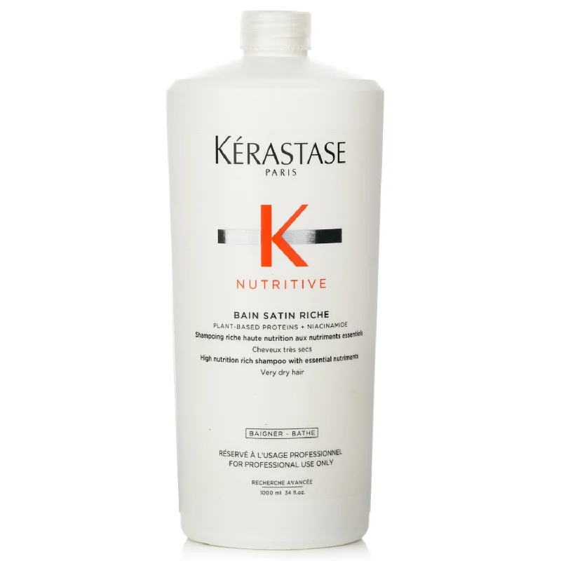 Kerastase Nutritive Bain Satin Riche High Nutrition Rich Shampoo With Essential Nutriments (Very Dry Hair)  1000ml/34oz