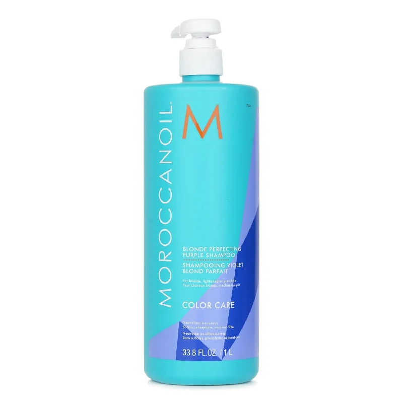 Moroccanoil Blonde Perfecting Purple Shampoo (For Blonde, Lightened Or Grey Hair)  1000ml/33.8oz