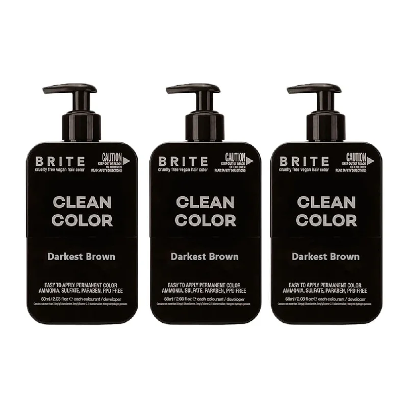 best treatments for dry ends and damaged hair cuticles -3x Brite Clean Color Darkest Brown