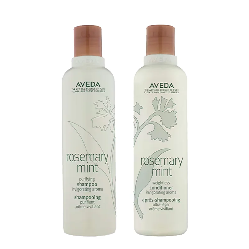 Aveda Rosemary Mint Purifying Shampoo and Weightless Conditioner 250ml Bundle