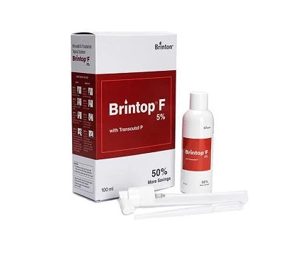 nourishing oils for dry hair ends and frizz control -Brintop F 5% Topical Solution, 100ml