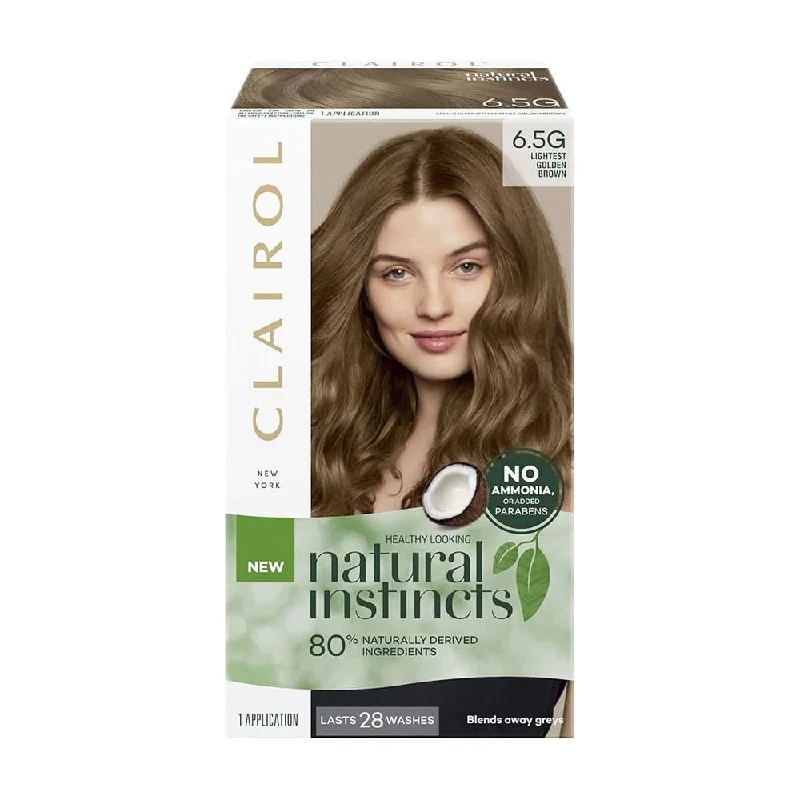 best hair treatments for weak and brittle strands -Clairol Natural Instincts Hair Color 6.5G Lightest Golden Brown