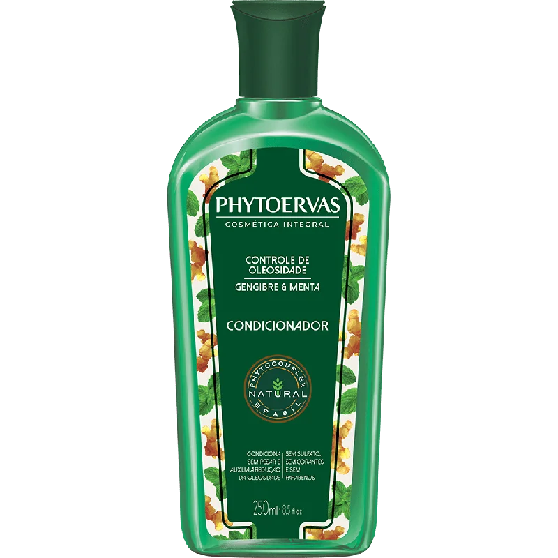 how to treat scalp burns from hair dye naturally -Phytoervas Conditioner Gengibre Oil Control and Mint 250ml