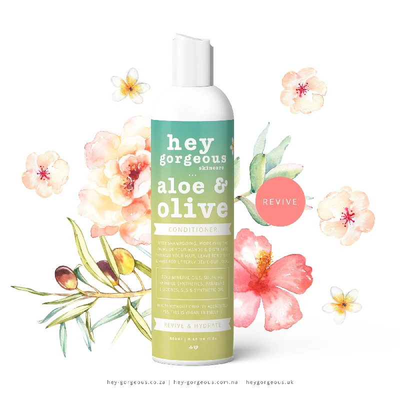 nourishing oils for dry hair ends and frizz control -Aloe & Olive Conditioner