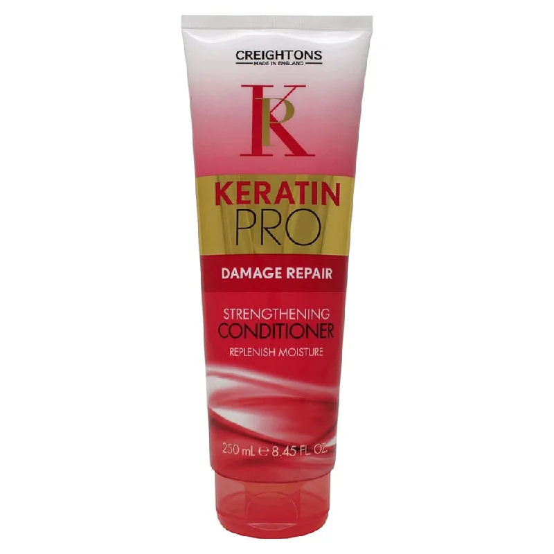 how to repair heat-damaged hair with natural products -Creightons Keratin Pro Strengthening Conditioner 250ml