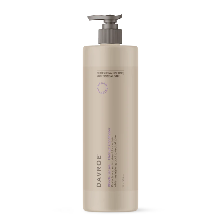 effective hair care for managing scalp sensitivity -Davroe Blonde Senses Blonde Platinum Conditioner 1 Litre