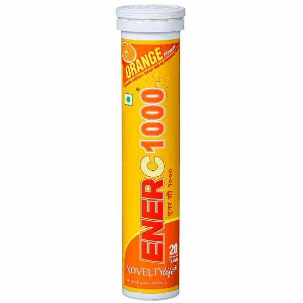 Enerc 1000 Orange Flavour Effervescent Tablet 20 Tab