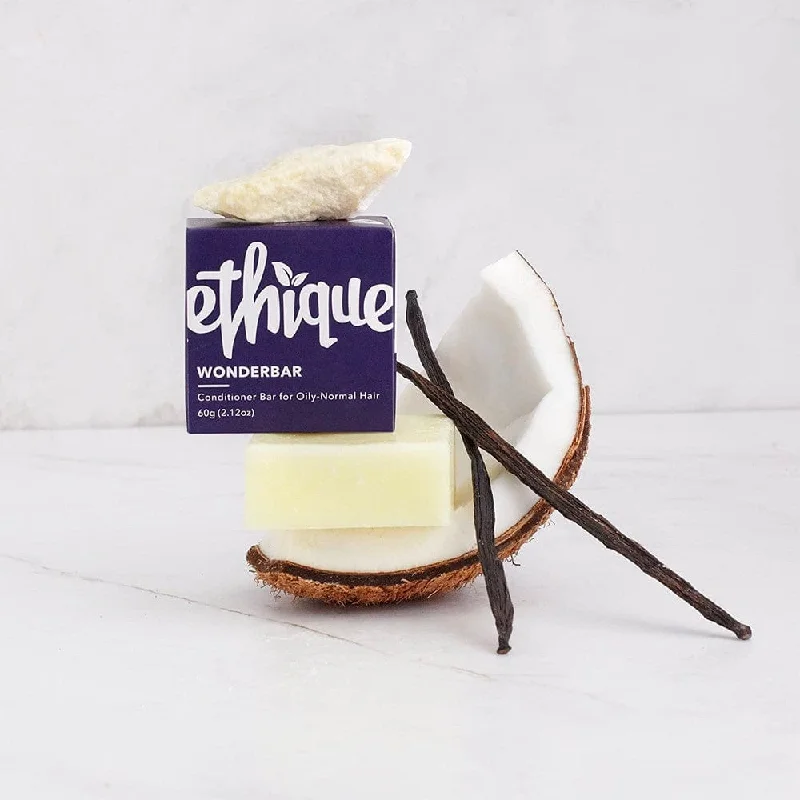 how to fix damaged hair from bleaching without cutting -ETHIQUE Solid Conditioner Bar for Oily or Normal Hair 60g - Wonderbar