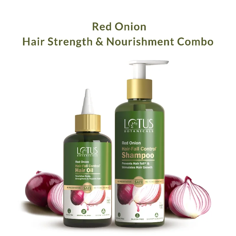 tips for strengthening fragile hair from the roots -Red Onion Hair Strength & Nourishment Combo