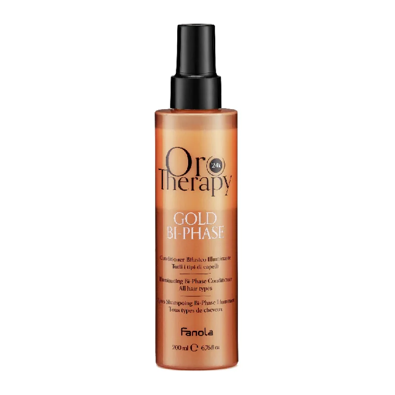 nourishing treatments for dry scalp and flaky skin -Fanola Orotherapy Gold Illuminating Bi Phase Leave-in Conditioner 200ml