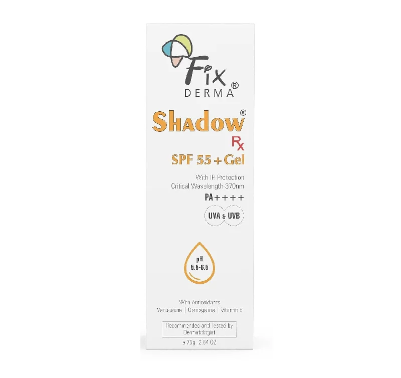 Fixderma Shadow RX Sunscreen SPF 55+ Gel ,75gm