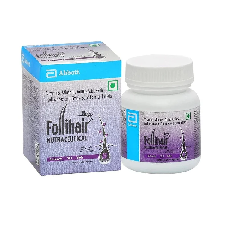 how to repair dry, brittle hair without chemical treatments -Follihair hair Tablets 30Tab, Bottle