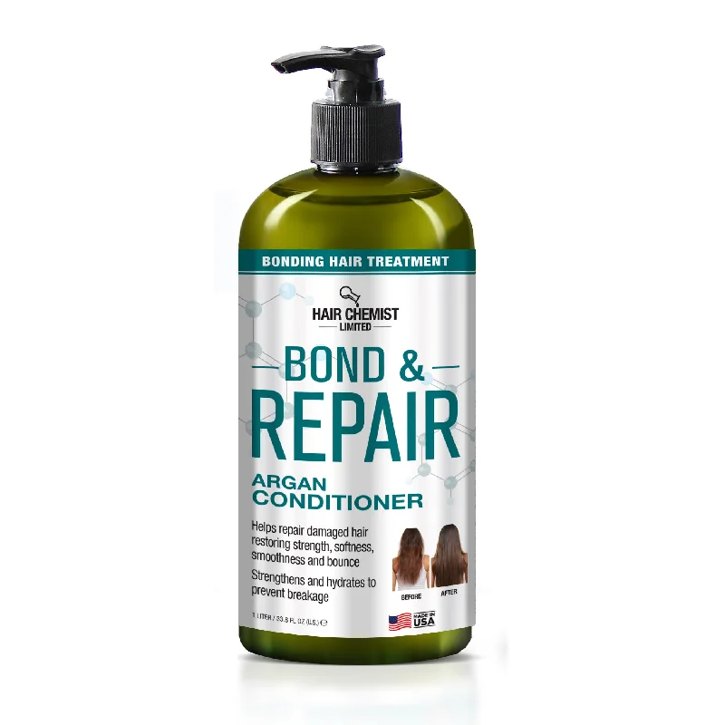 best hair treatments for weak and brittle strands -Hair Chemist Bond & Repair Bonding Hair Treatment Argan Conditioner 33.8 oz.