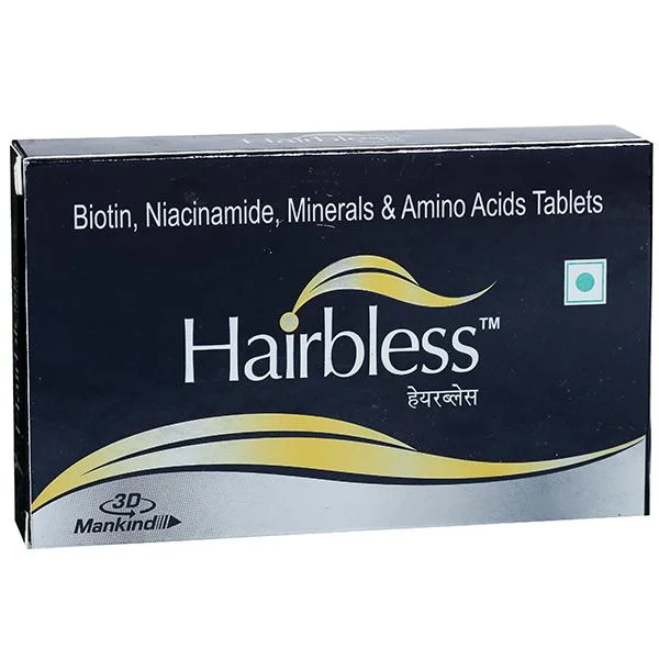 best hair treatments for weak and brittle strands -Hairbless Tablets Strip 2x15 Caps (30 Tab)