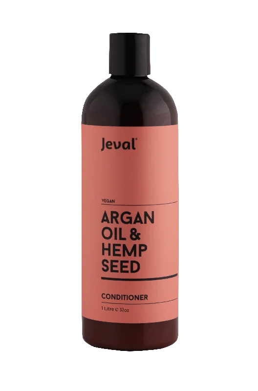 how to fix coarse hair without weighing it down -Jeval Infusions Argan Oil & Hemp Seed Conditioner 1 Litre