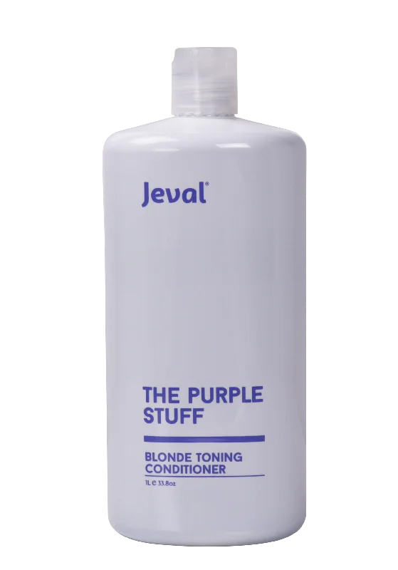 how to hydrate coarse hair without heavy oils -Jeval The Purple Stuff Blonde Conditioner 1 Litre