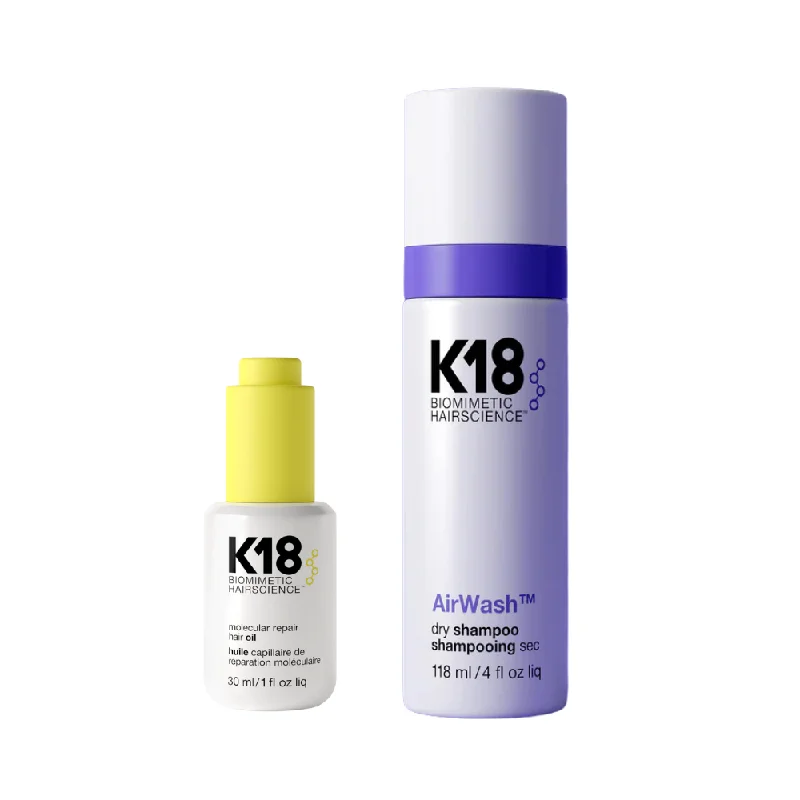 K18 Molecular Repair Hair Oil & Dry Shampoo Duo