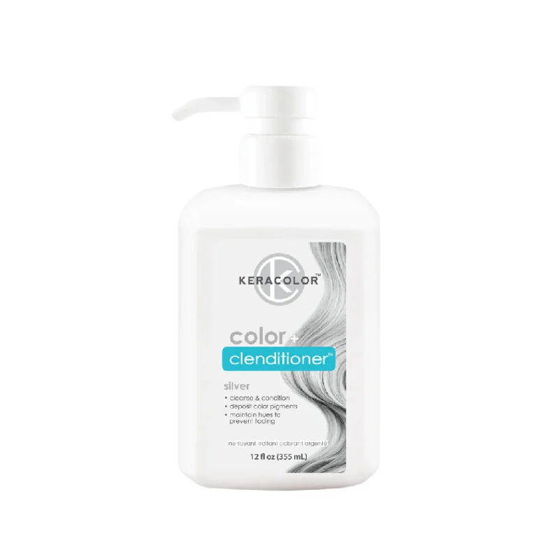 how to prevent thinning hair from over-washing -Keracolor Color Clenditioner Colour Silver 355ml