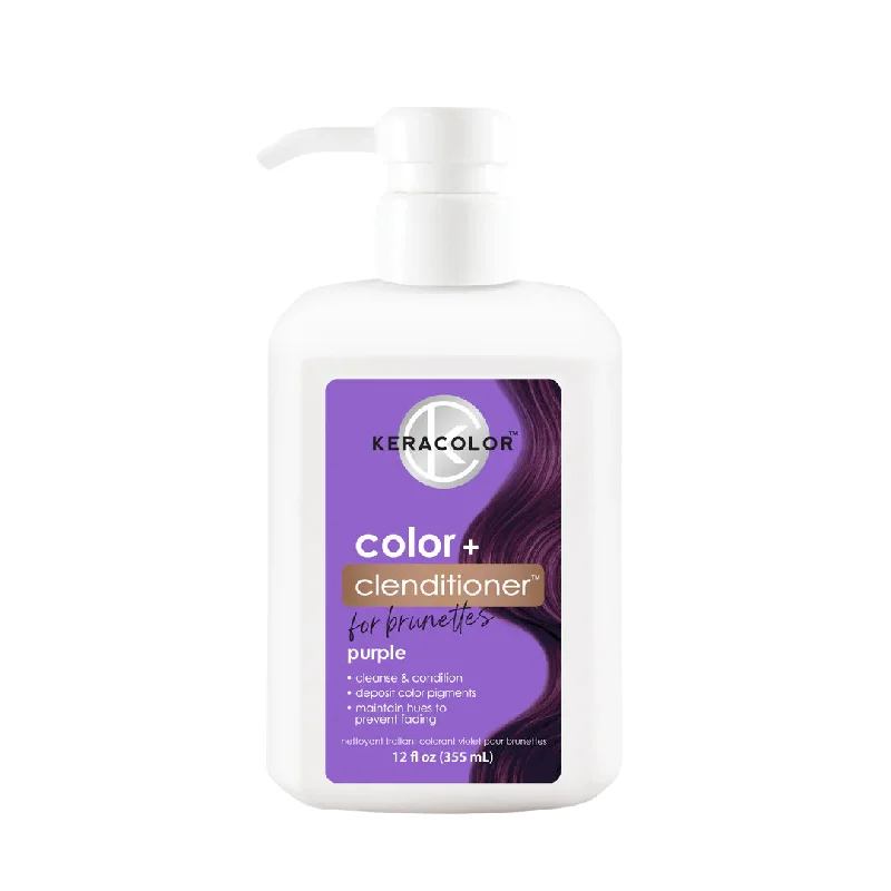 how to prevent scalp buildup from styling products -Keracolor Color Clenditioner For Brunettes + Purple  355ml