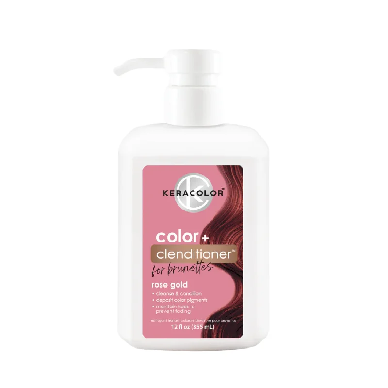 tips for reducing hair loss from over-styling -Keracolor Color Clenditioner For Brunettes + Rose Gold  355ml