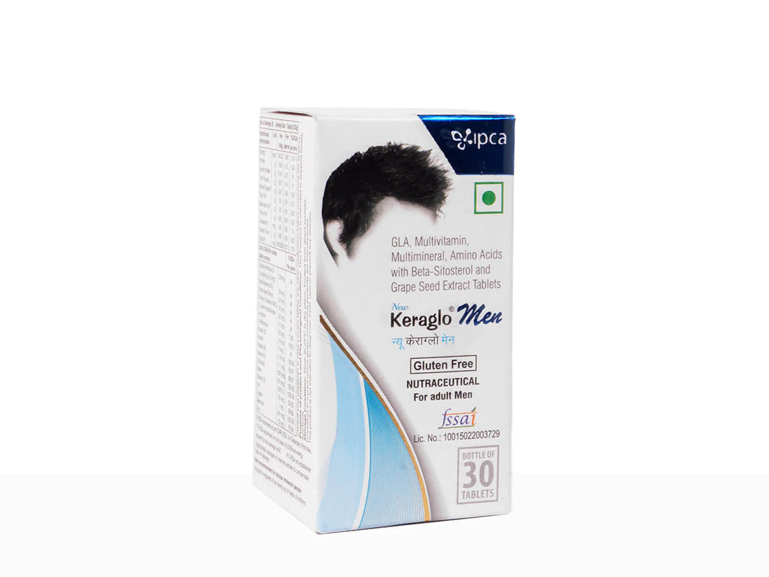 how to make hair shinier naturally without silicones -Keraglo Men hair growth Tab (30 TAB)