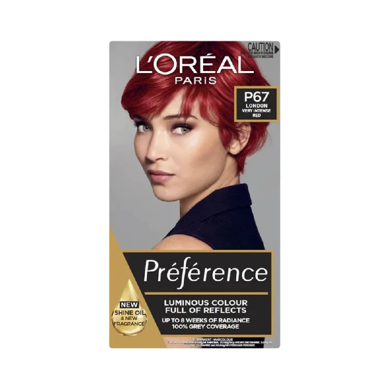 how to protect hair from environmental pollution daily -L'Oreal Preference Luminous Colour P67 London Very Intense Red