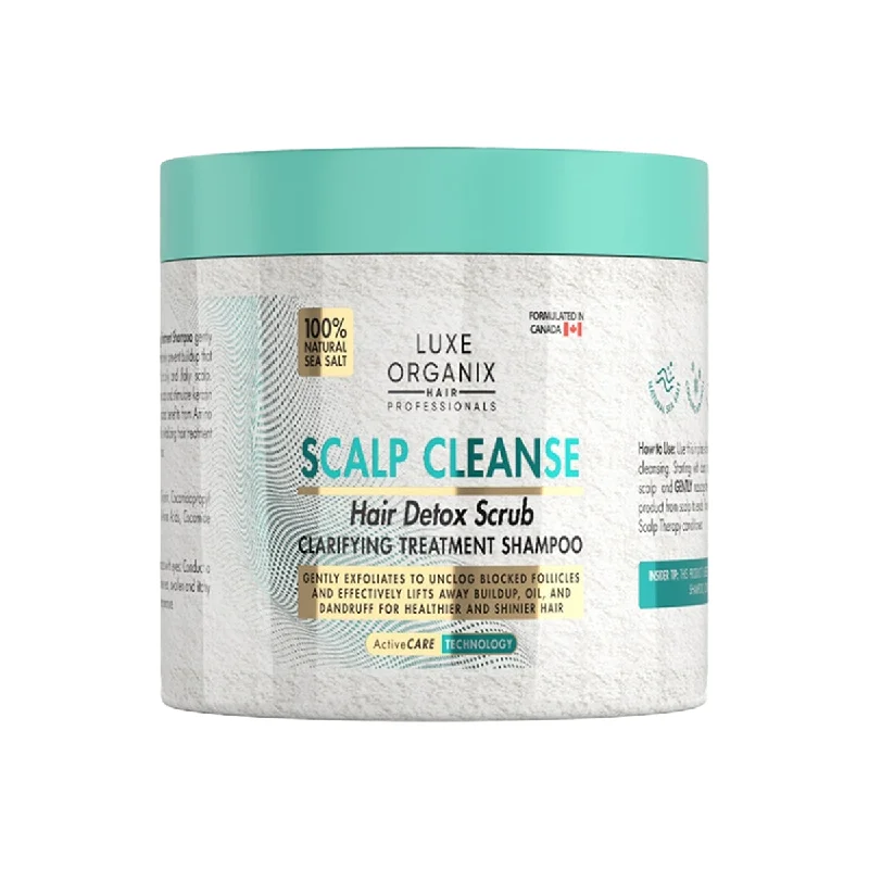 Luxe Organix Scalp Cleanse Hair Detox Scrub Clarifying Treatment Shampoo 220g