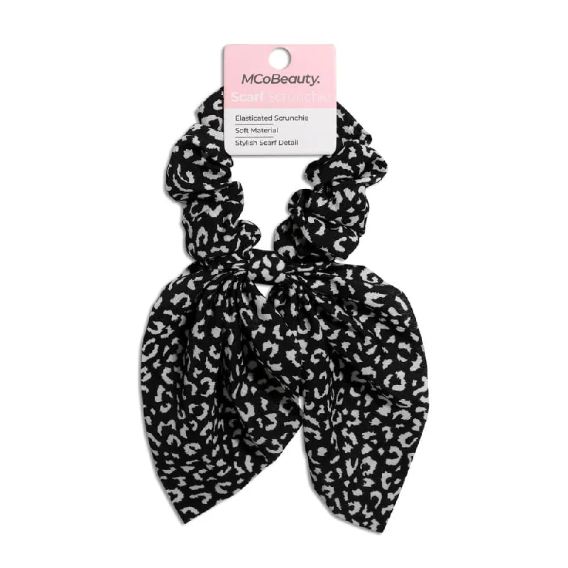 how to repair dry, brittle hair without chemical treatments -McoBeauty Scarf Scrunchie Black Leopard